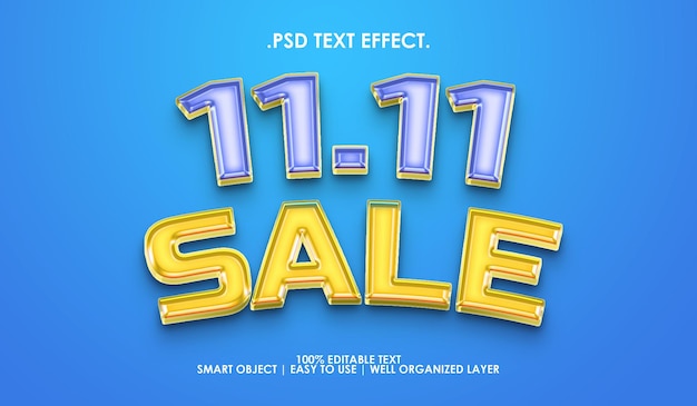 1111 sale text style effect