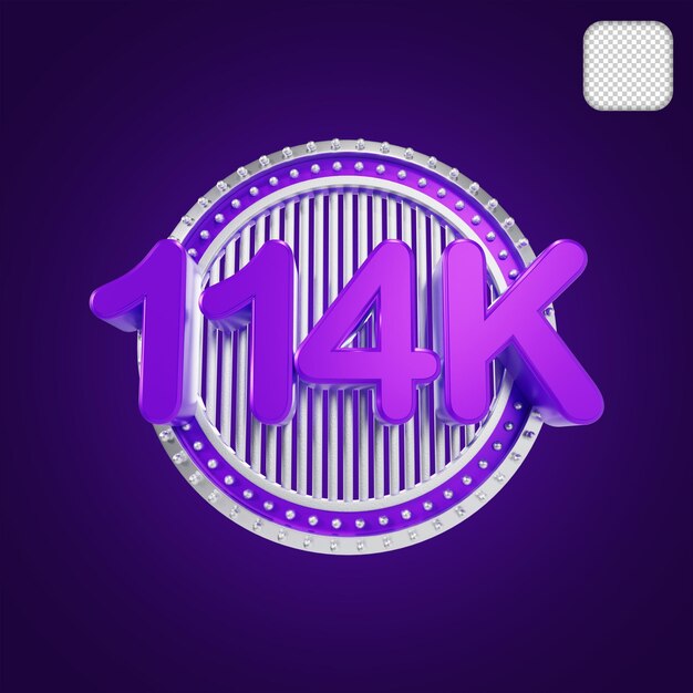 114k numeric with stage 3d illustration