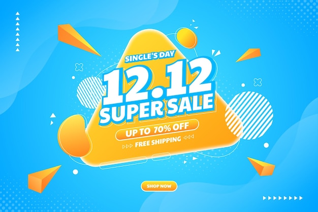 PSD 12 12 sale special offer shopping day festival background