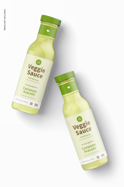 12 oz veggie sauce bottle mockup