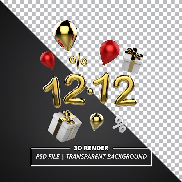 1212 3d Renderowane Na Przezroczystym Tle