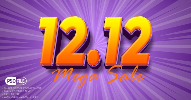 1212 mega sale bewerkbaar teksteffect