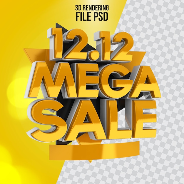 1212 singles day sale 3d rendering