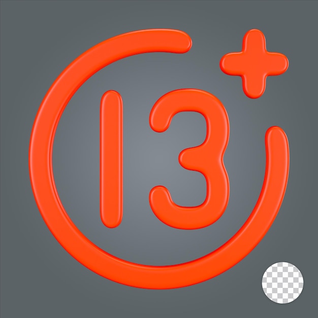 PSD 13 plus symbol 3d ikona