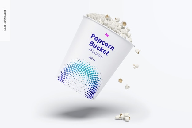 Mockup di secchiello per popcorn da 130 once