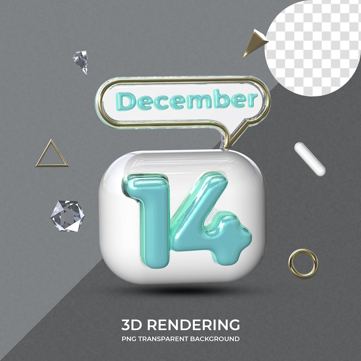 PSD 14 december poster template 3d rendering