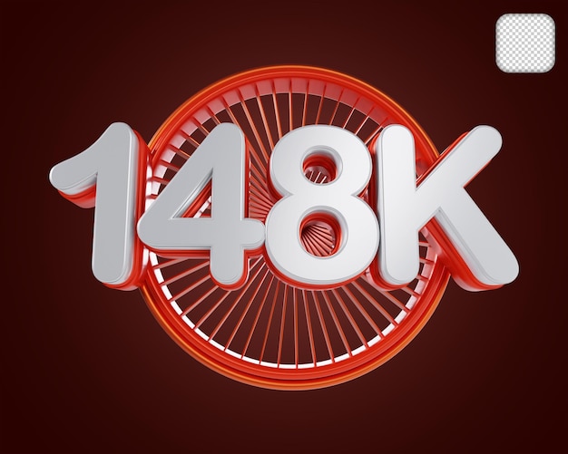 PSD 148k numeric with stage 3d illustration