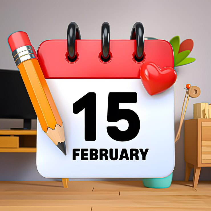 PSD 15 february calender icon