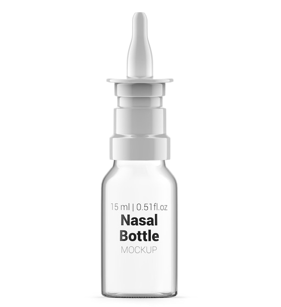 PSD 15 ml lege glazen neusspray fles mockup