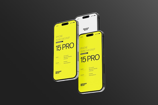 PSD 15 pro mockup van de telefoon