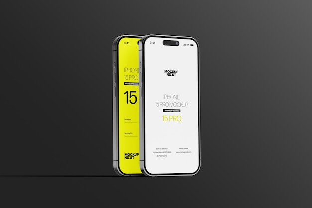 PSD 15 pro mockup van de telefoon