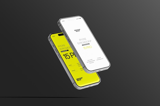 PSD 15 pro mockup van de telefoon