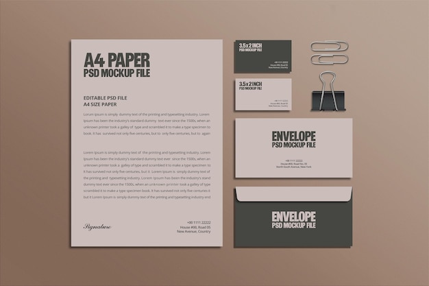 PSD 15 stationery psd mockup file