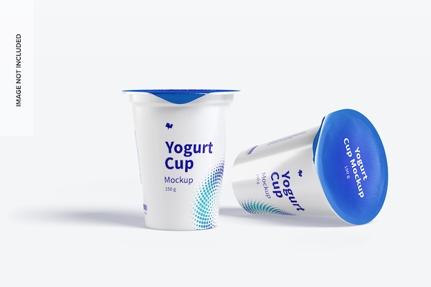 150 g yogurt cups mockup