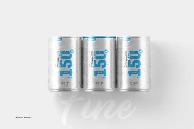 150ml soda cans mockup