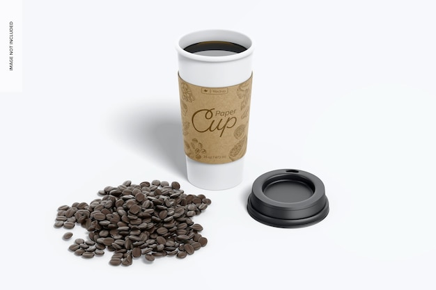 16 oz Paper Cup Mockup