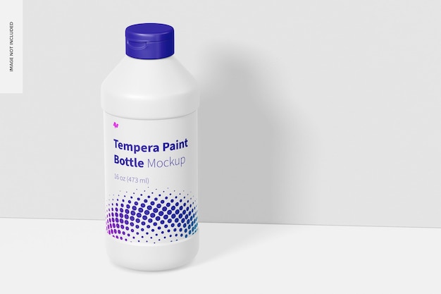 16 oz Tempera Paint Bottle Mockup