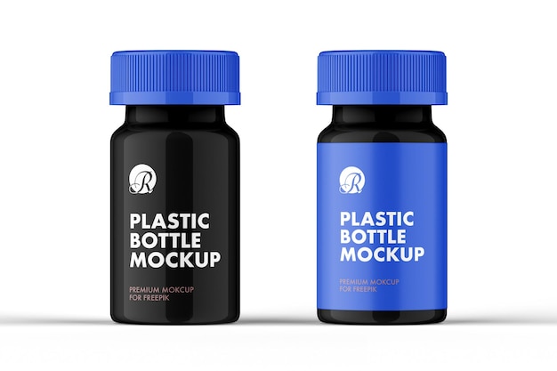 168_Glossy Pill Bottle Mockup