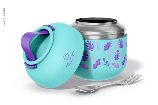 17 oz Plastic Food Container Mockup