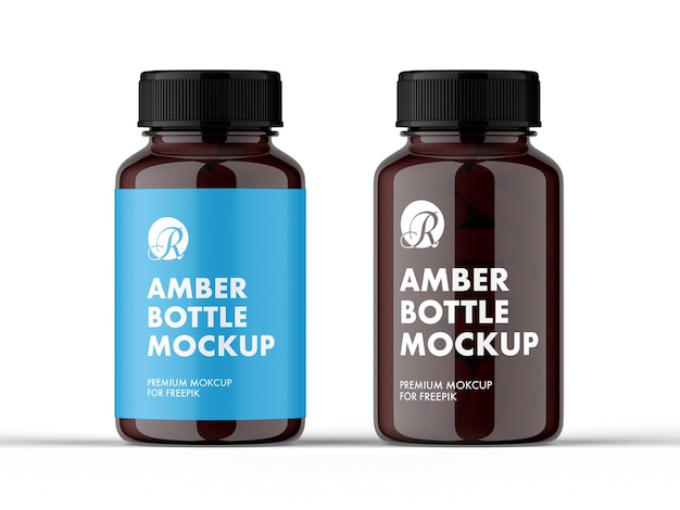 PSD 170_amber pill bottle mockup