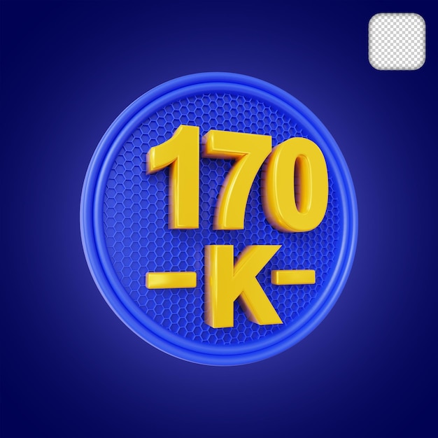 170k numeric with stage 3d illustration