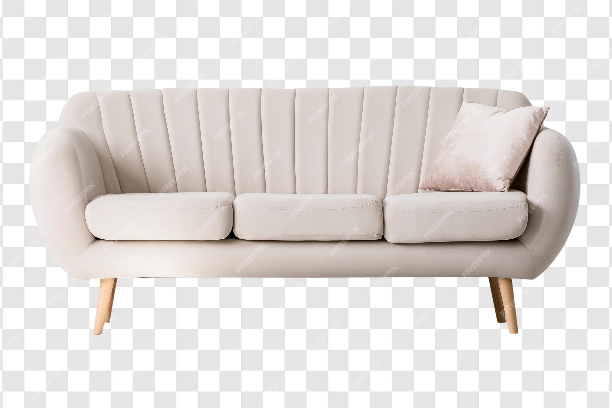 Premium PSD | 1856. beige sofa isolated on a transparent background