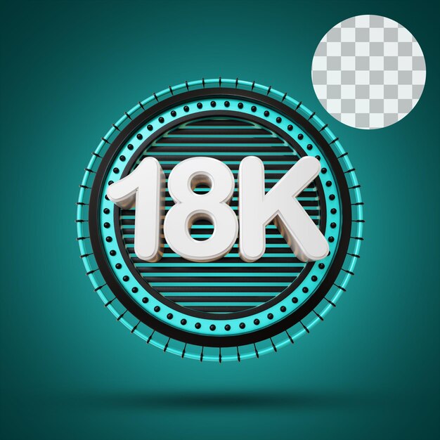 18k Numeryczne Z Etapem Renderowania 3d