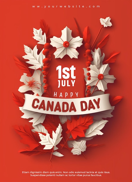 1st july elegant canada day design