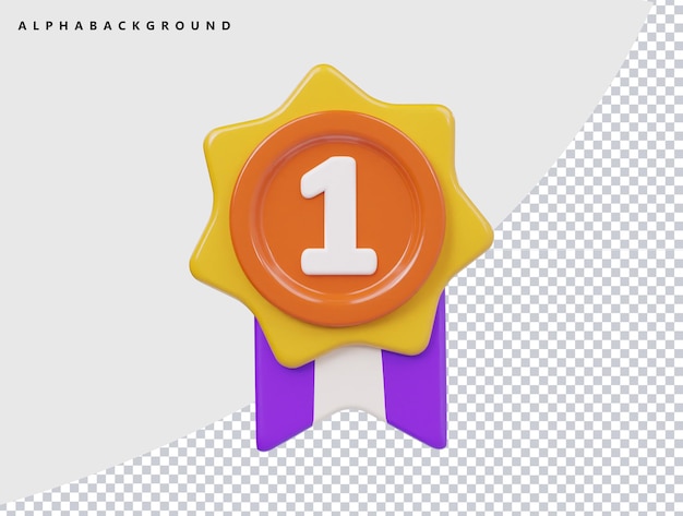 1st winner madel icon 3d render