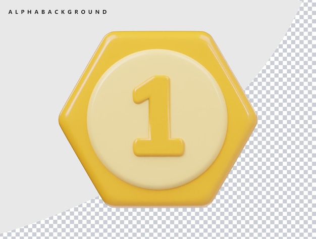 1st winner madel icon 3d render