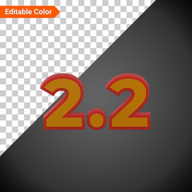 2.2 event big sale day 3d icon editable color