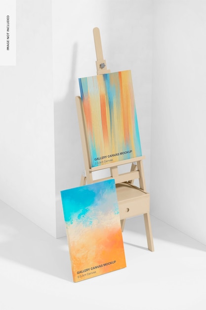 2:3 art canvas mockup, left view 02