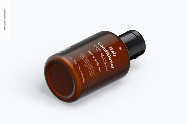 2 Oz Hair Conditioner Mockup, Isometric Left View