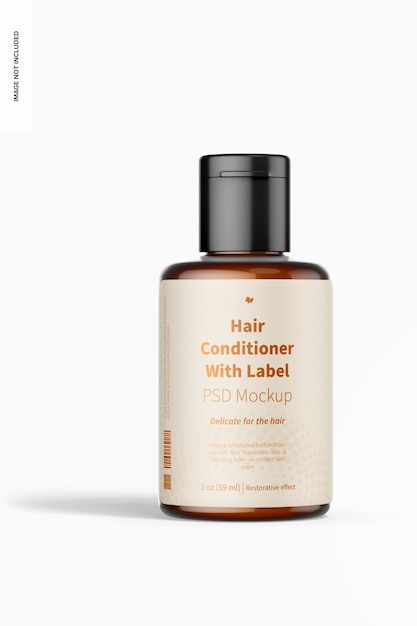 2 Oz Hair Conditioner with Label Mockup, Front View