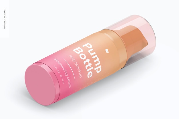 2 oz pump bottle mockup