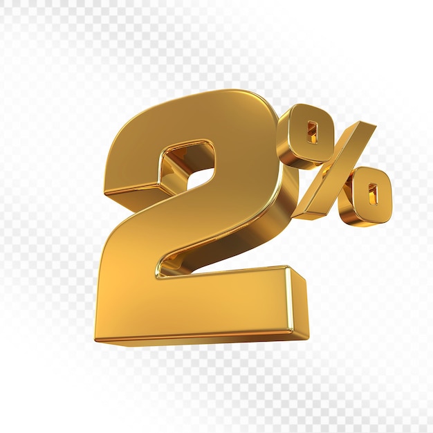 2% скидка на золото 3D Продажа