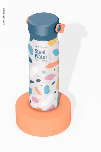 20 oz water bottle mockup perspective