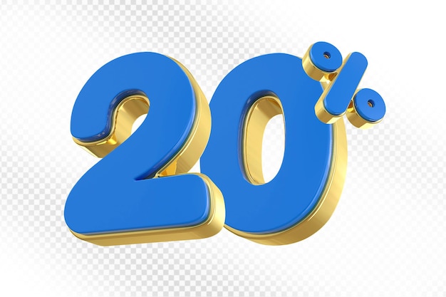 20% 파란색 3D 오퍼레이션