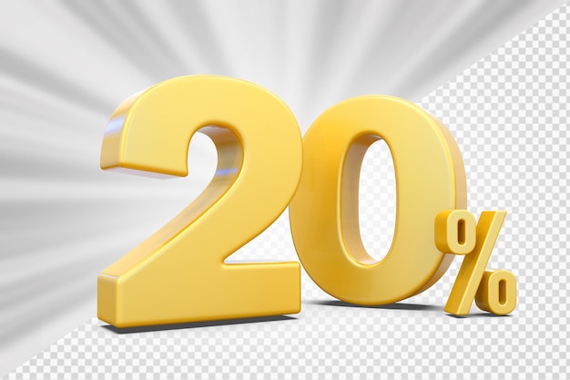 Offerta dell'oro del 20% in 3d