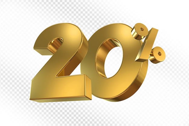 20% 할인 골든 3D 판매 프로모션