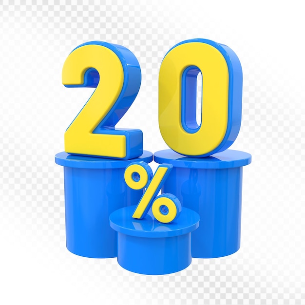 블루 포디움에서 20% 할인 프로모션