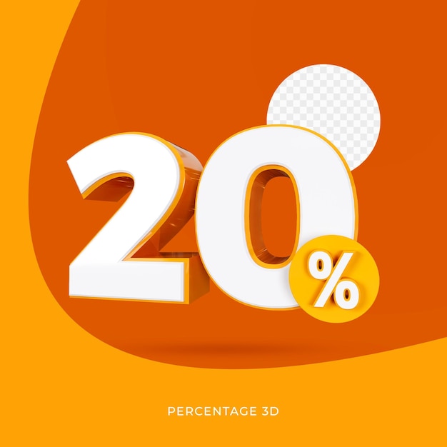 PSD 20 procent renderowania 3d