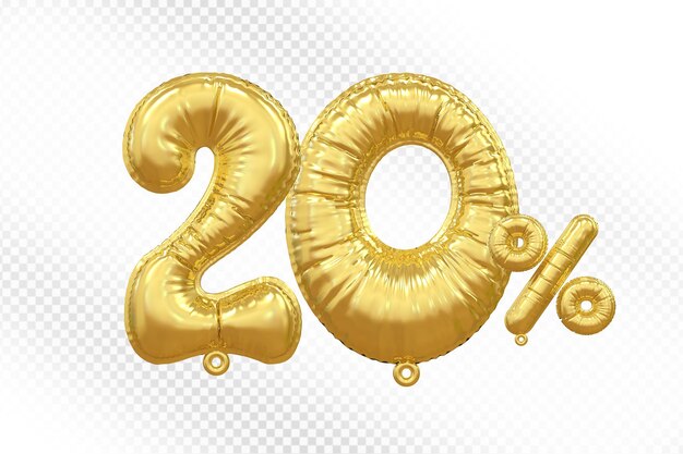 20 procent złotego balonu w 3D