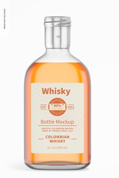 200 ml whiskyflesmodel, vooraanzicht