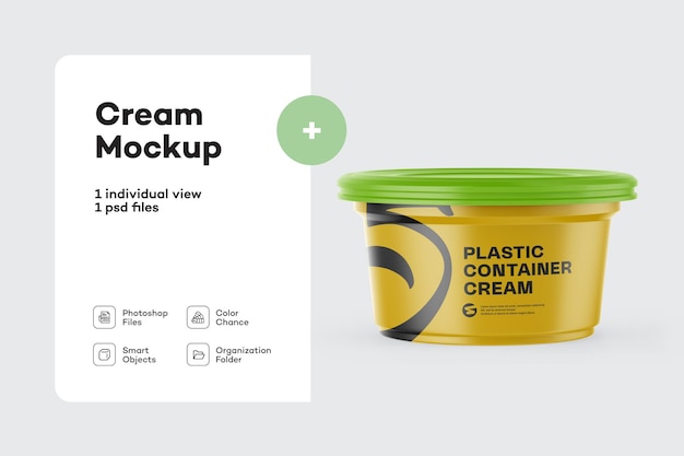 PSD 200g plastic voedselcontainer mockup