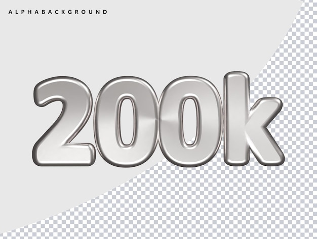 200k 3d render icon illustration