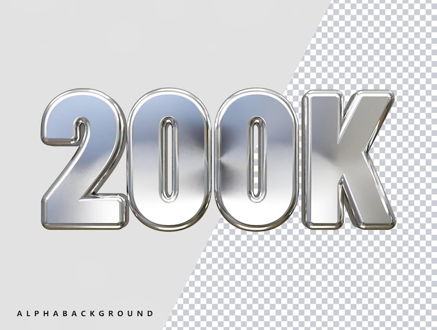 200K 3d rendering text effect transparent vector