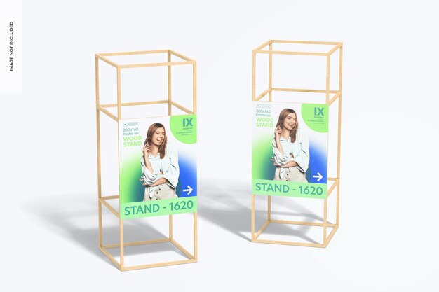 200x160 posters op houten standaardmodel