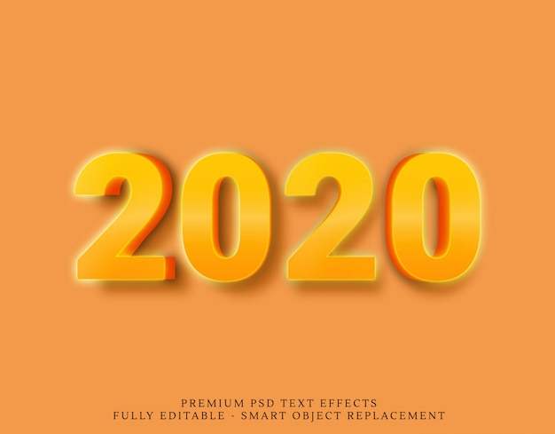 PSD 2020 text effects