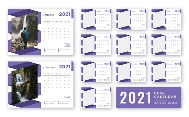 2021 bureaukalender sjabloon
